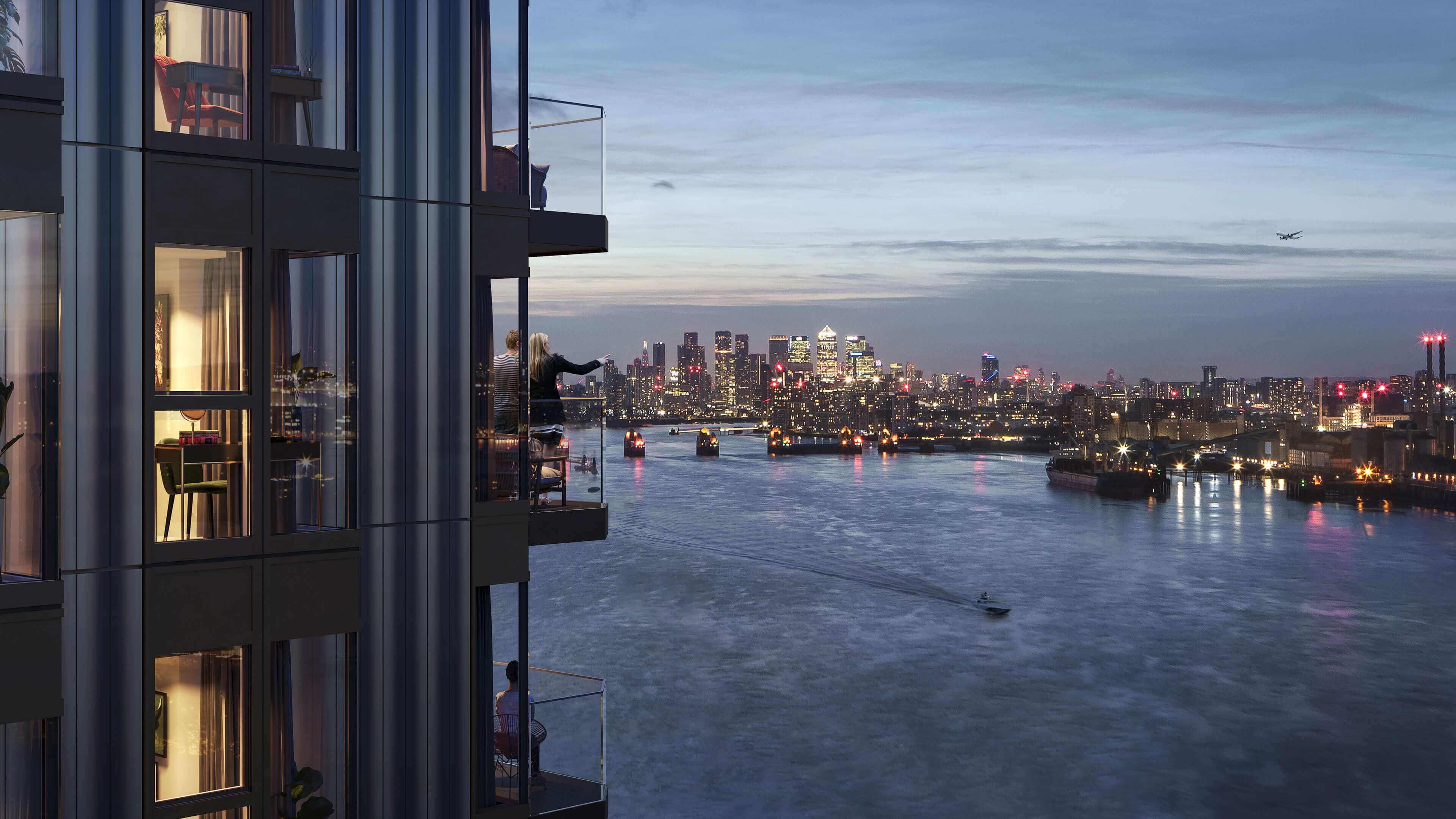 On-site Elizabeth Line station. Woolwich's River Thames view apartments in luxury style.